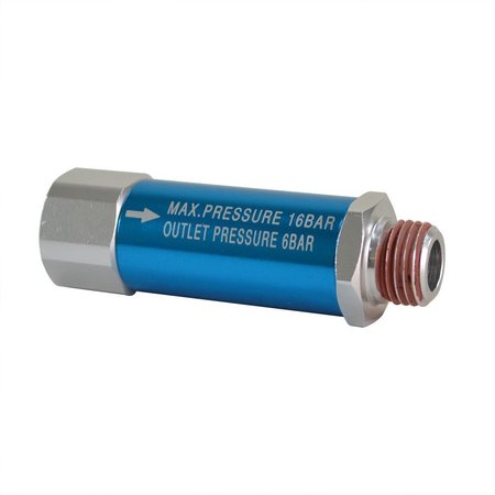 INTERSTATE PNEUMATICS 1/4 Inch NPT In-Line 90 PSI Fixed Preset Pressure Regulator - Outlet Pressure with Max Inlet 230 PSI WR1110